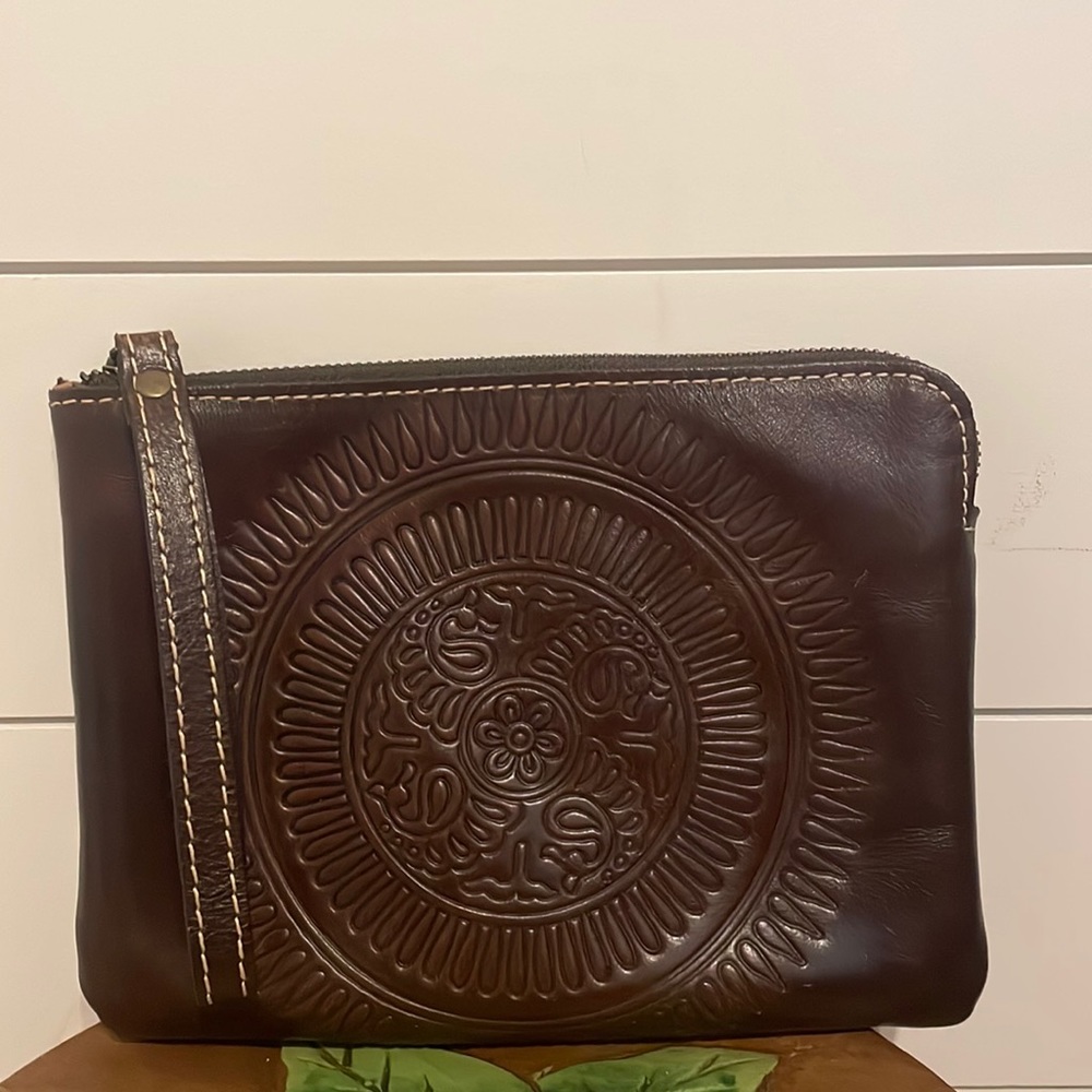 Chocolate Brown Patricia Nash wristlet